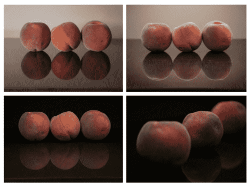 Peaches Still Life Collage